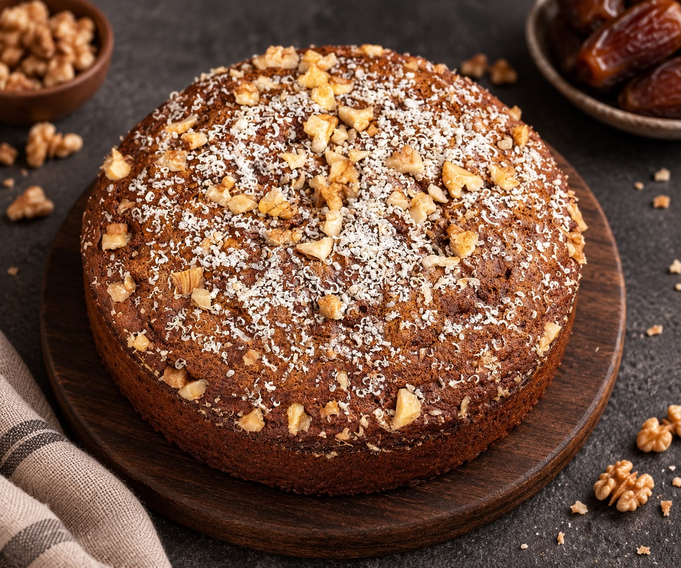 Walnut Date Cake